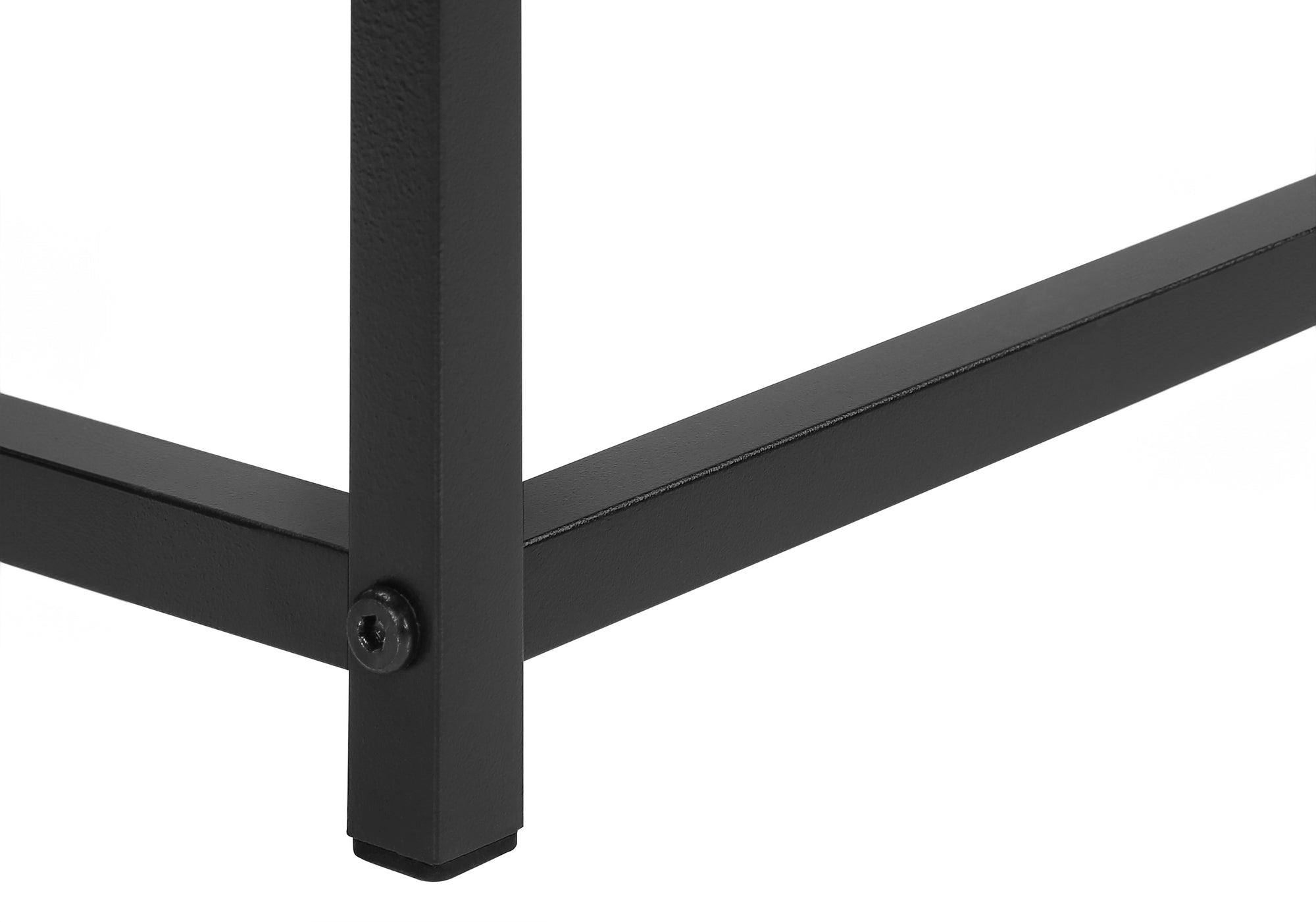 TABLE D'APPOINT - 32"L / CONSOLE D'ENTREE METAL GRIS / NOIR ( Meuble Mtl )