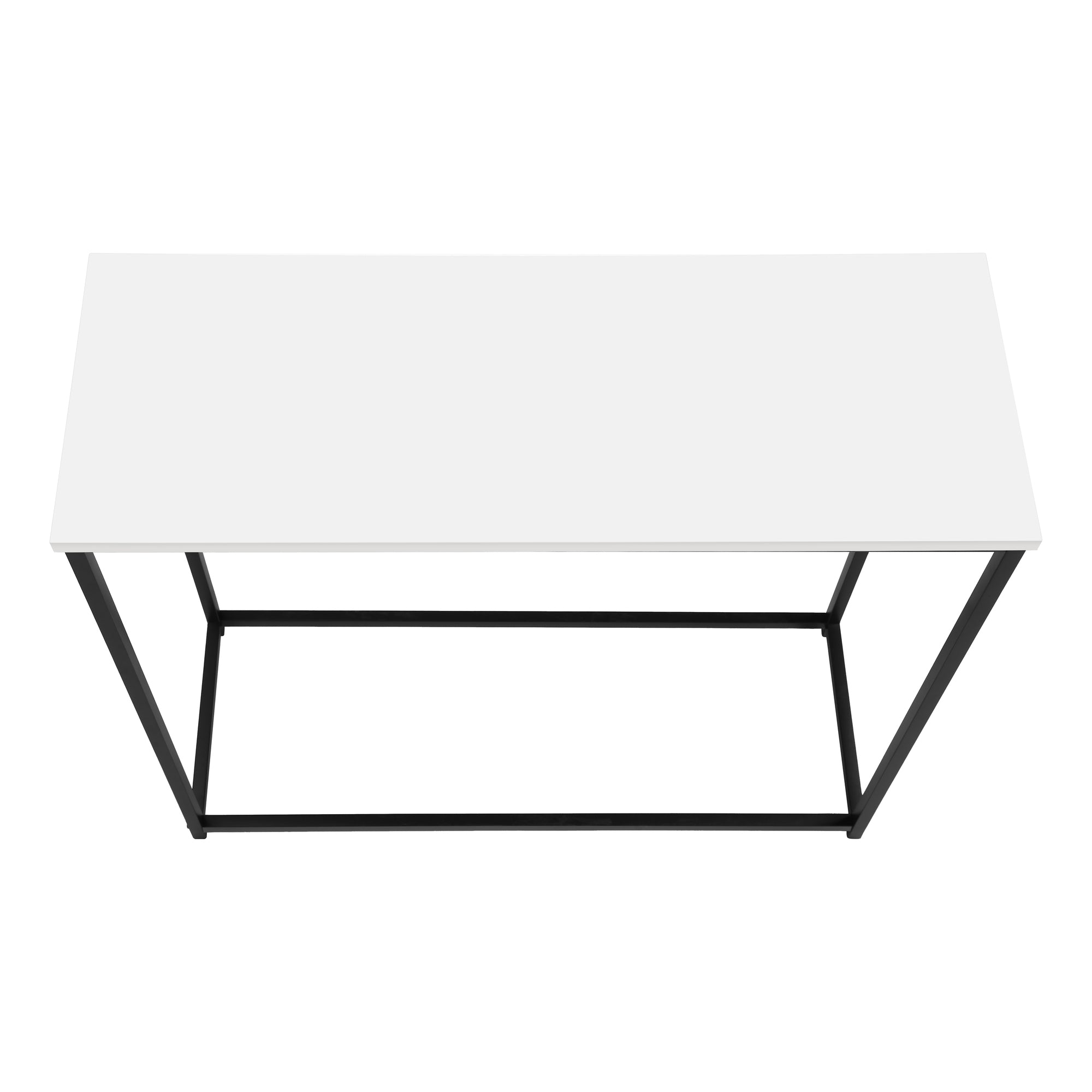 TABLE D'APPOINT - 32"L / CONSOLE METAL BLANC / NOIR ( Meuble Mtl ) 