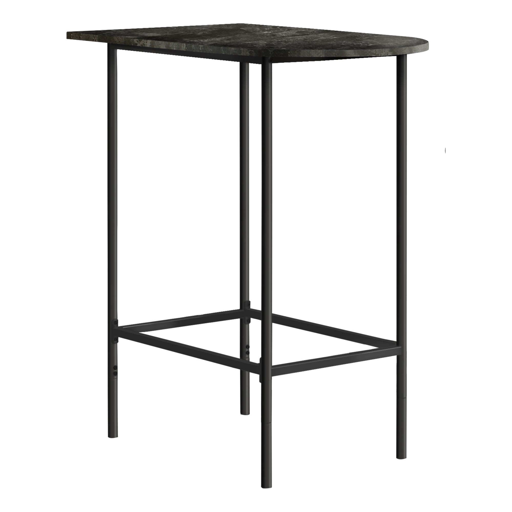 BAR MAISON - 24"X 36" / MARBRE GRIS / METAL CHARBON ( Meuble Mtl )