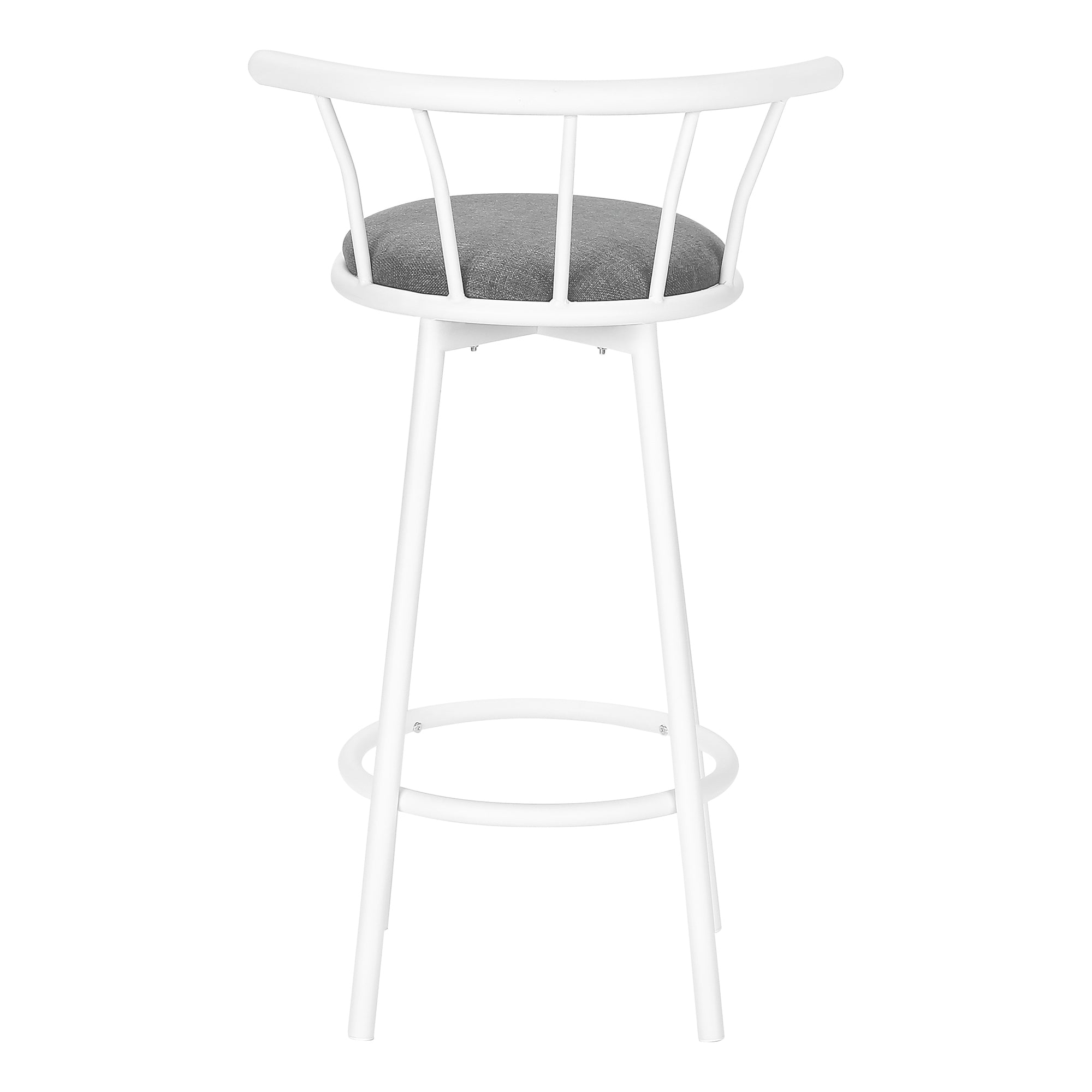 TABOURET DE BAR - 2PCS / 36"H / PIVOTANT / MÉTAL BLANC