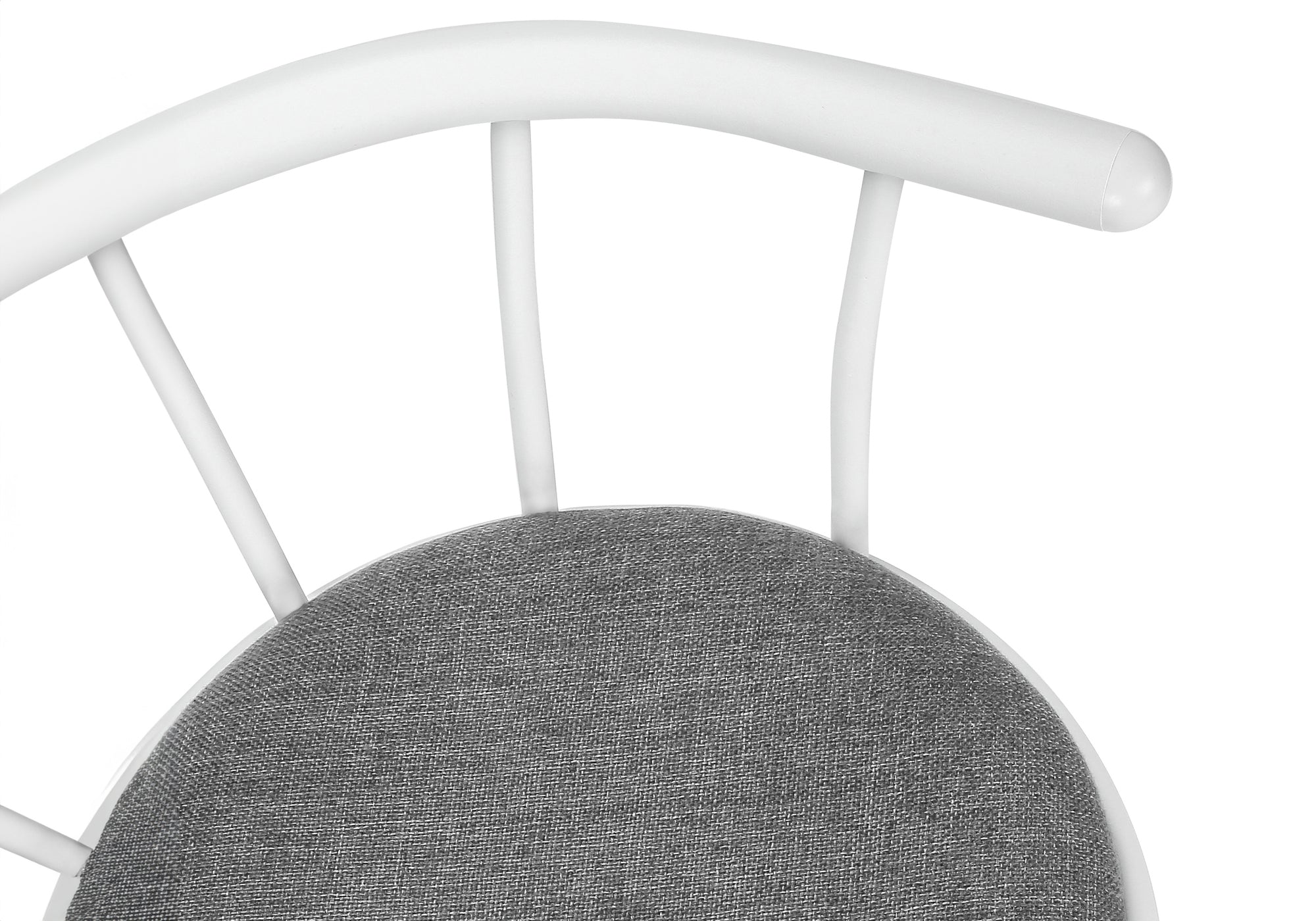 TABOURET DE BAR - 2PCS / 36"H / PIVOTANT / MÉTAL BLANC