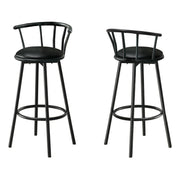 TABOURET DE BAR - 2PCS / 36"H / PIVOTANT / METAL NOIR ( Meuble Mtl ) 