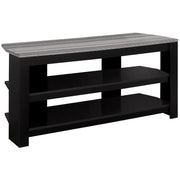 MEUBLE TV - 42"L / NOIR / COIN SUPÉRIEUR GRIS ( Meuble Mtl )