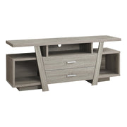 MEUBLE TV - 60"L / TAUPE FONCÉ AVEC 2 TIROIRS DE RANGEMENT ( Meuble Mtl ) 