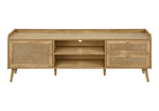 Meuble TV 72" Noyer avec Rangement | Style Contemporain