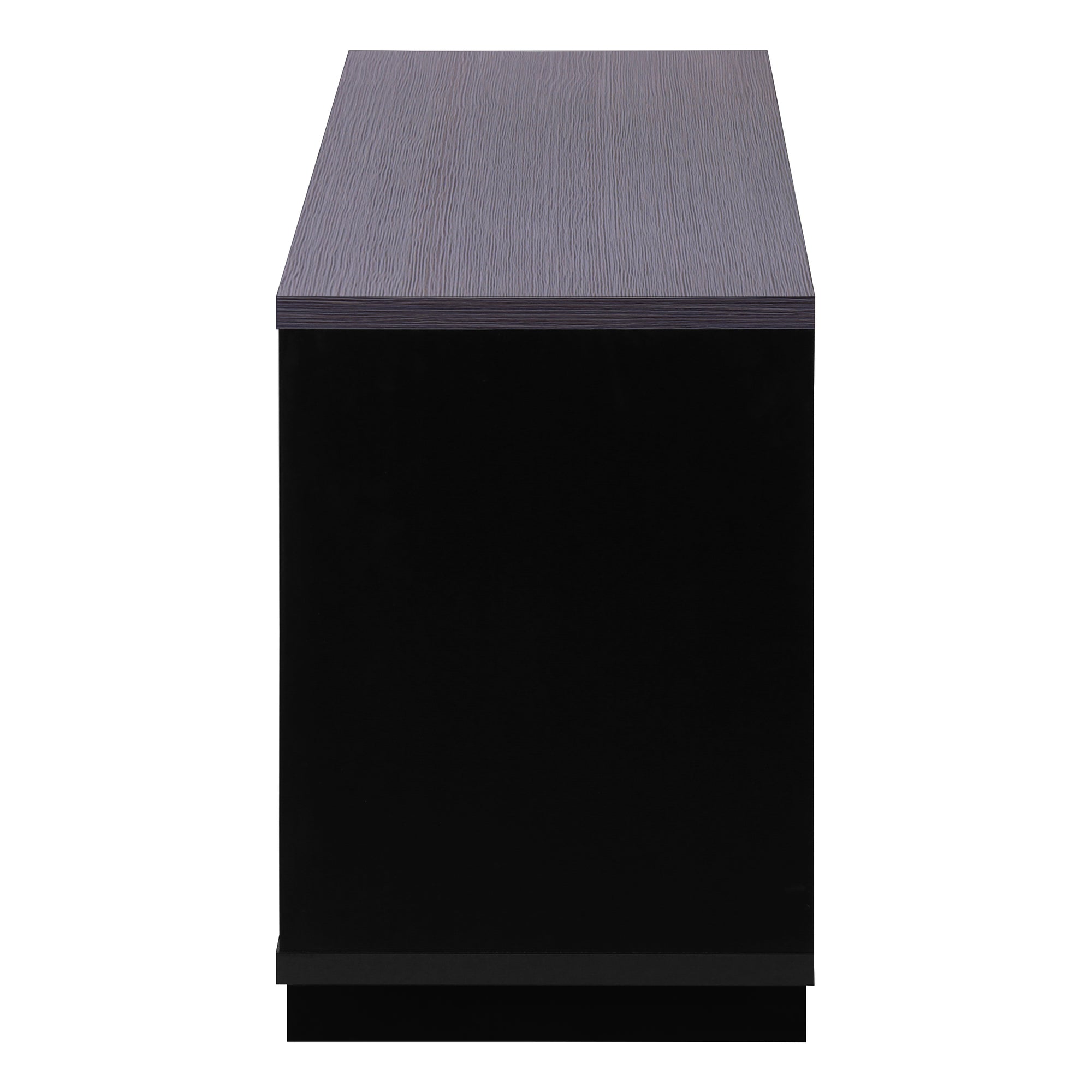 MEUBLE TV - 48"L / NOIR / DESSUS GRIS AVEC RANGEMENT ( Meuble Mtl ) 