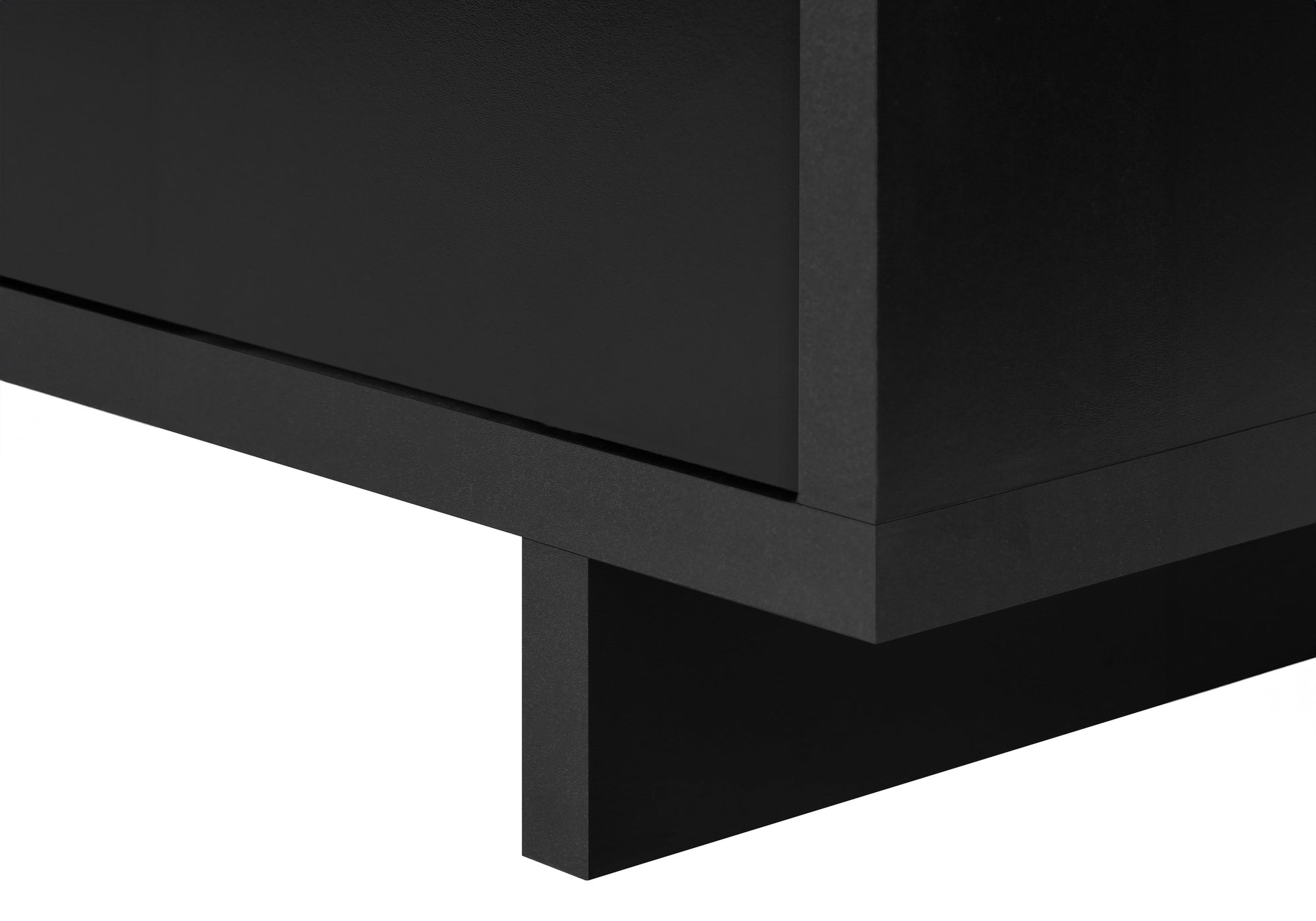MEUBLE TV - 48"L / NOIR / DESSUS GRIS AVEC RANGEMENT ( Meuble Mtl ) 