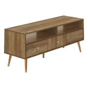 MEUBLE TV - 48"L / NOYER MID-CENTURY AVEC 3 TIROIRS ( Meuble Mtl )