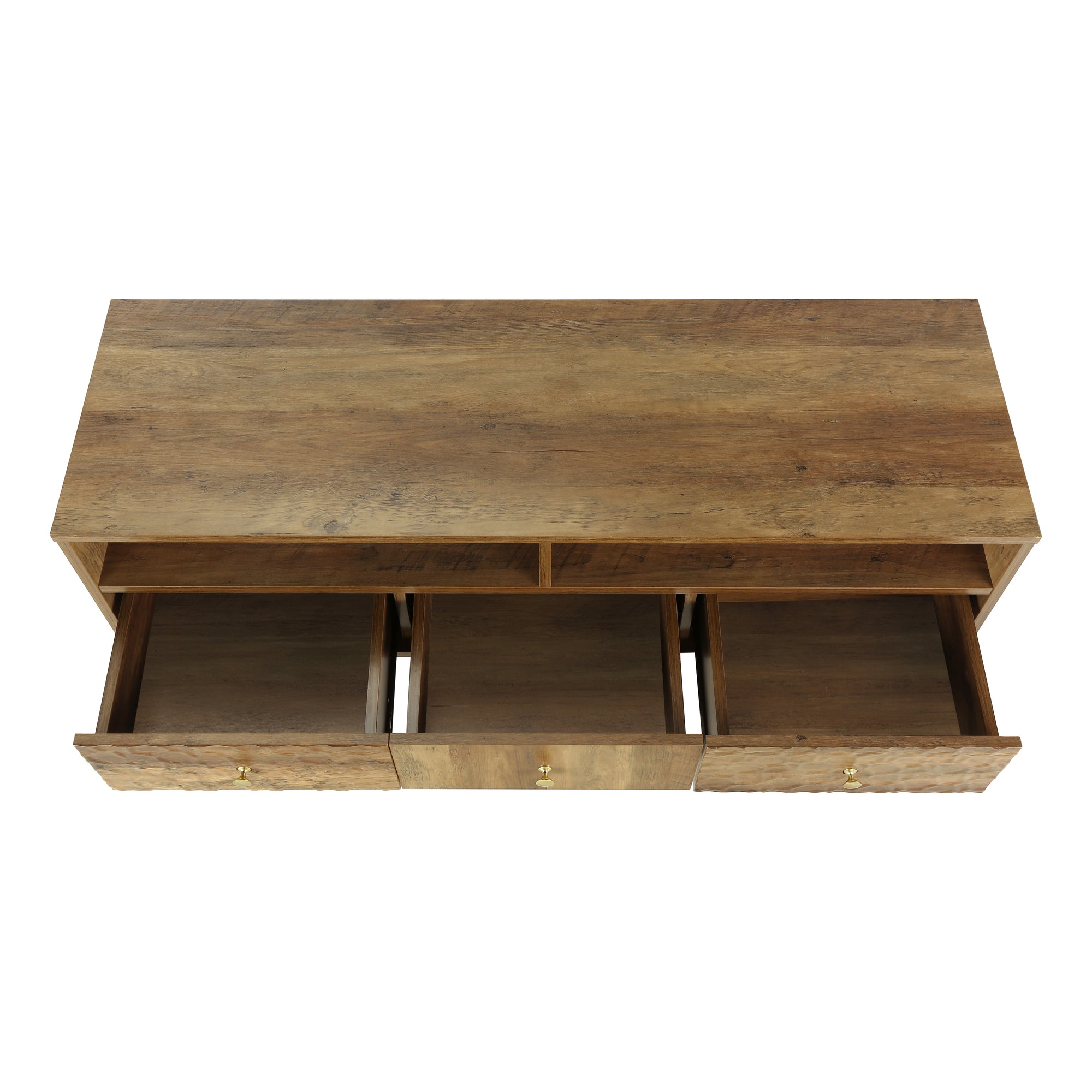 MEUBLE TV - 48"L / NOYER MID-CENTURY AVEC 3 TIROIRS ( Meuble Mtl )