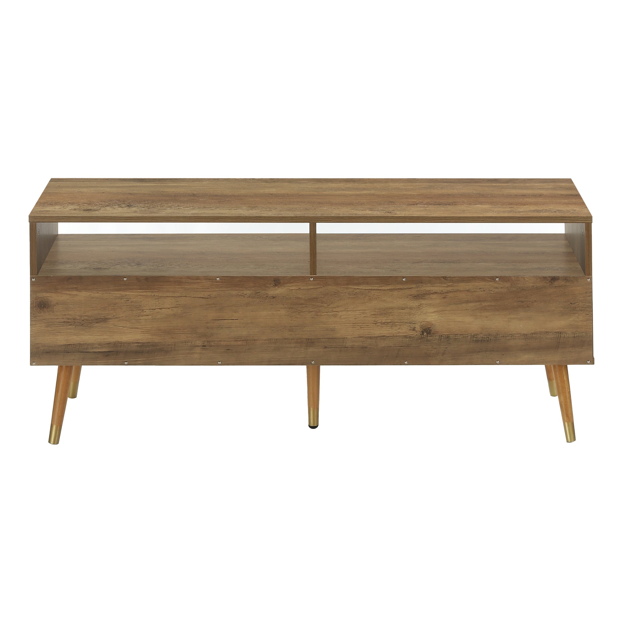 MEUBLE TV - 48"L / NOYER MID-CENTURY AVEC 3 TIROIRS ( Meuble Mtl )