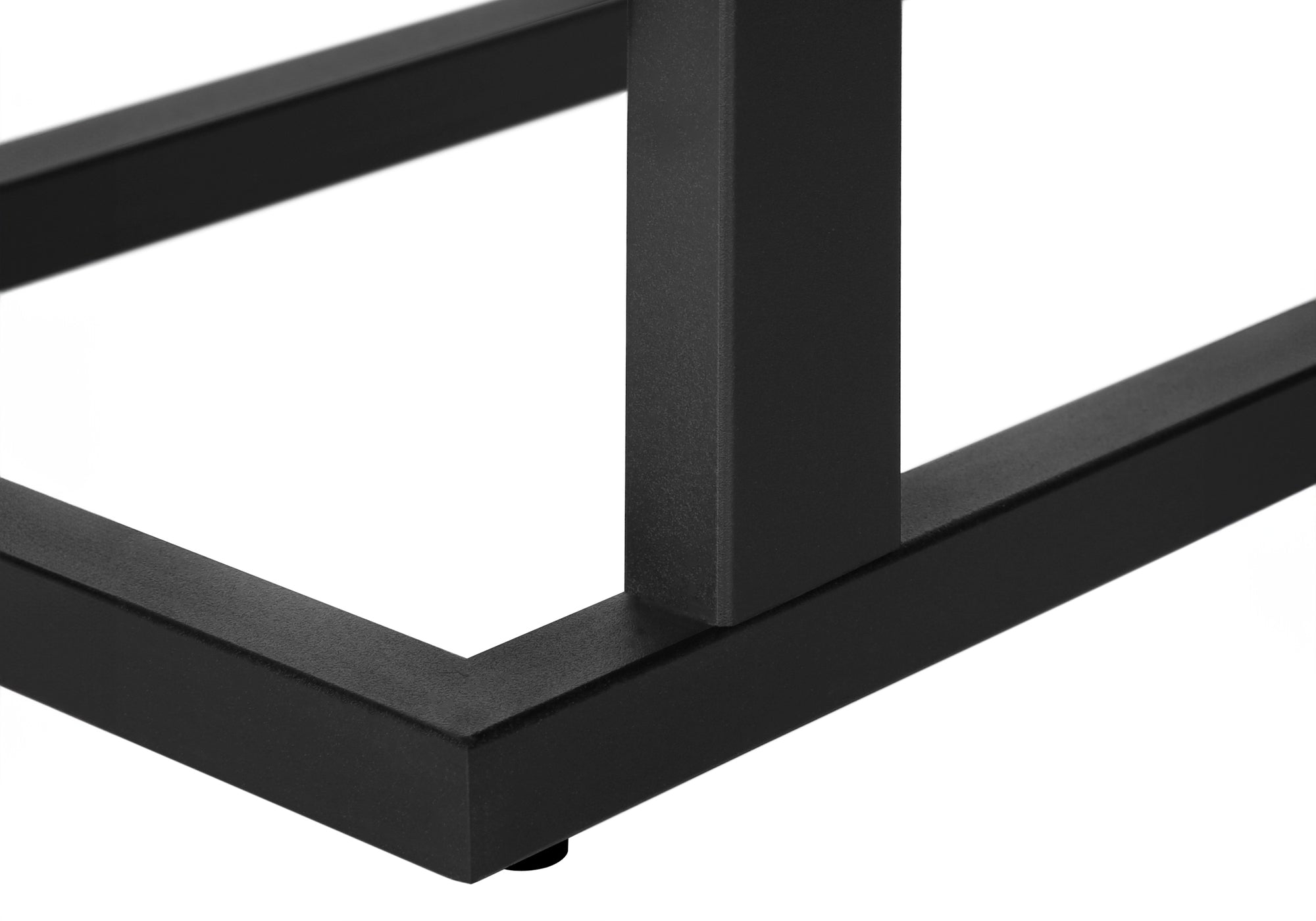 TABLE D'APPOINT - SIMILI BOIS BRUN / MÉTAL NOIR ( Meuble Mtl )