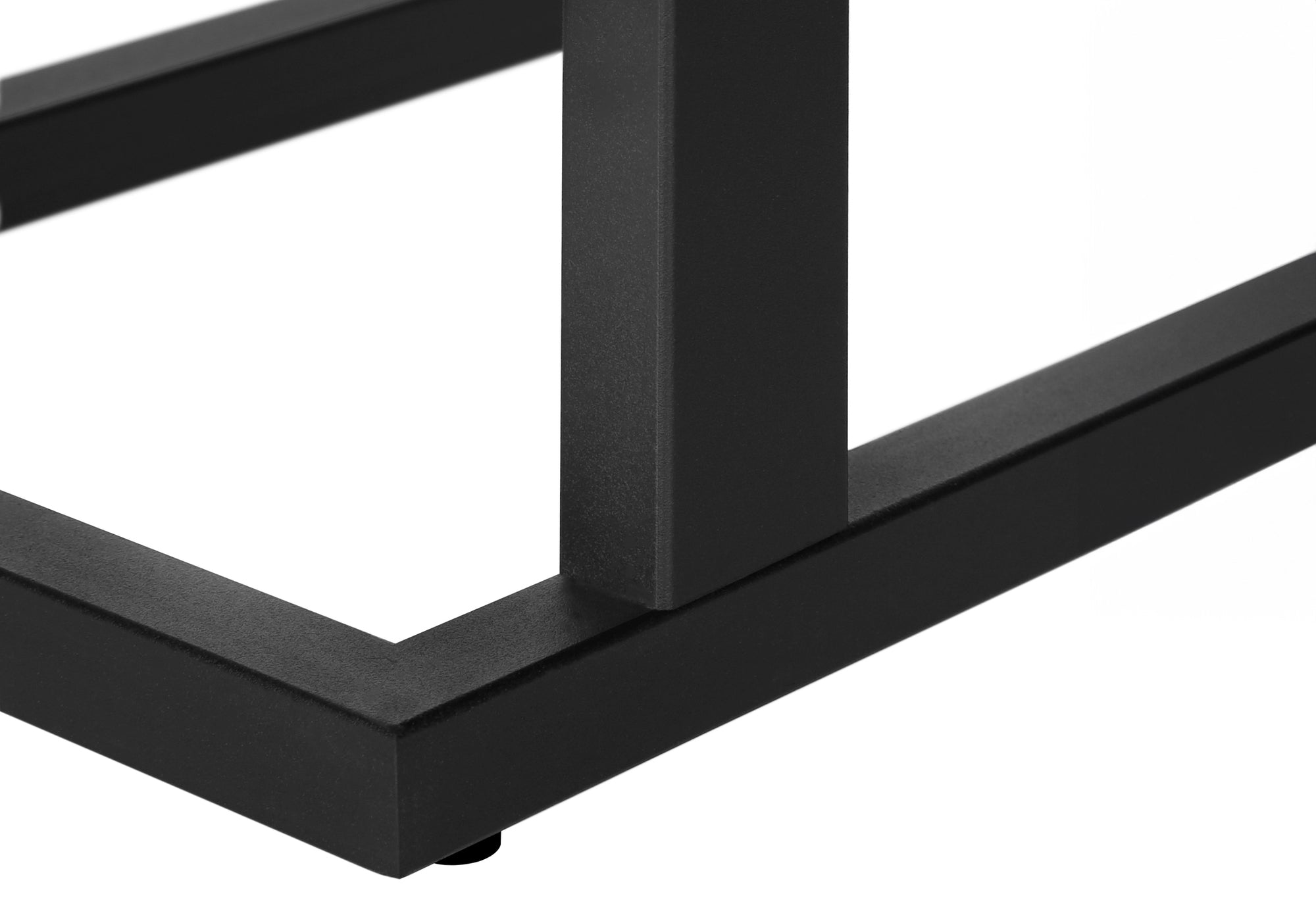 TABLE D'APPOINT - SIMILI BOIS NOIR / MÉTAL NOIR ( Meuble Mtl )