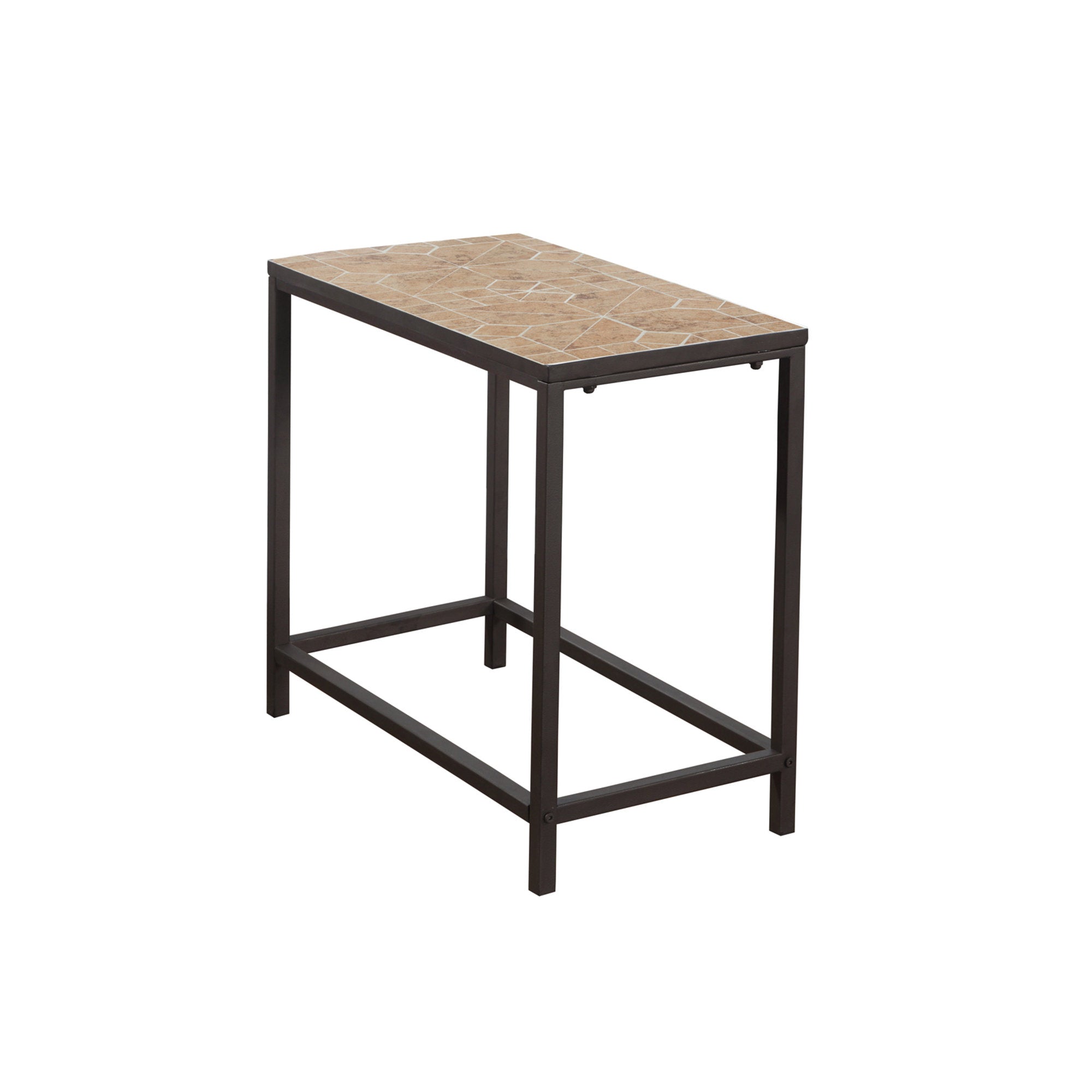 TABLE D'APPOINT - DESSUS EN TERRE CUITE / BRUN MARTELÉ ( Meuble Mtl )