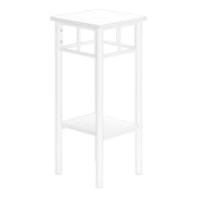TABLE D'APPOINT - 28"H / BLANC / METAL BLANC ( Meuble Mtl ) 