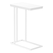 TABLE D'APPOINT - 25"H /BLANC / METAL BLANC ( Meuble Mtl ) 