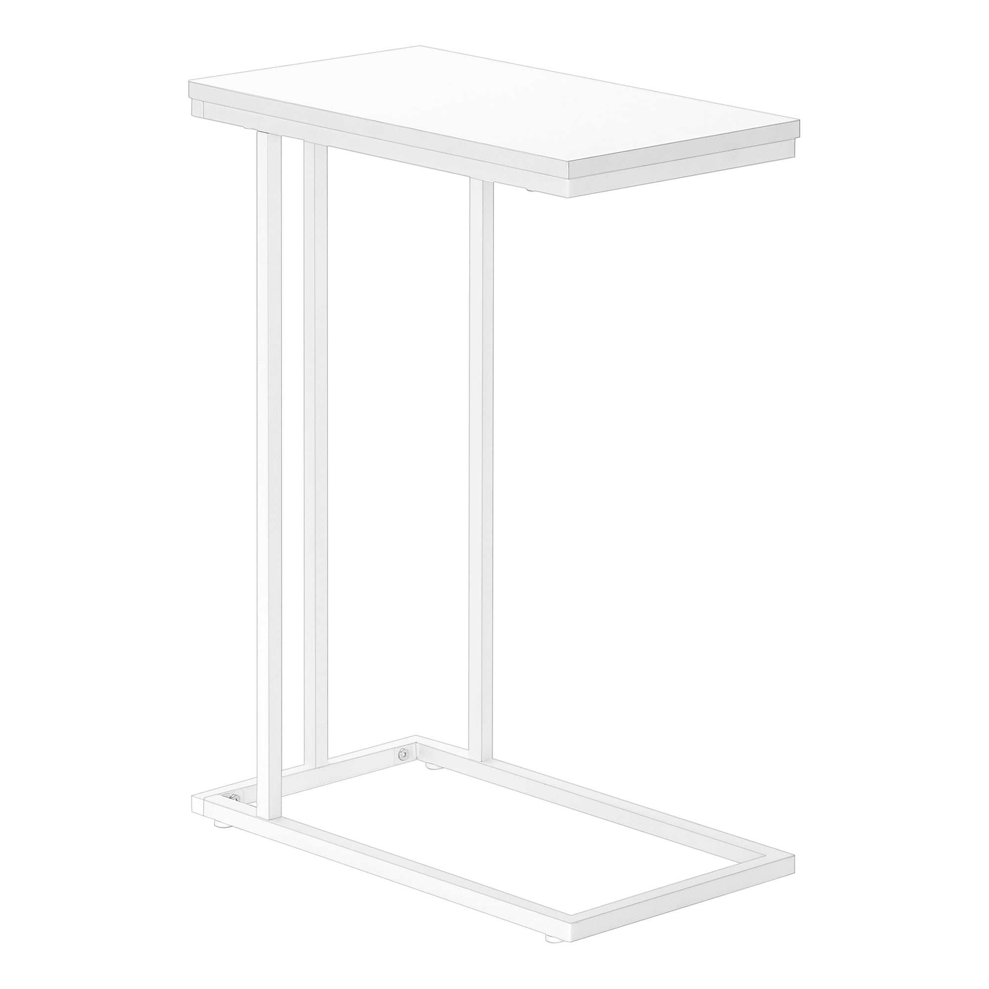 TABLE D'APPOINT - 25"H /BLANC / METAL BLANC ( Meuble Mtl ) 