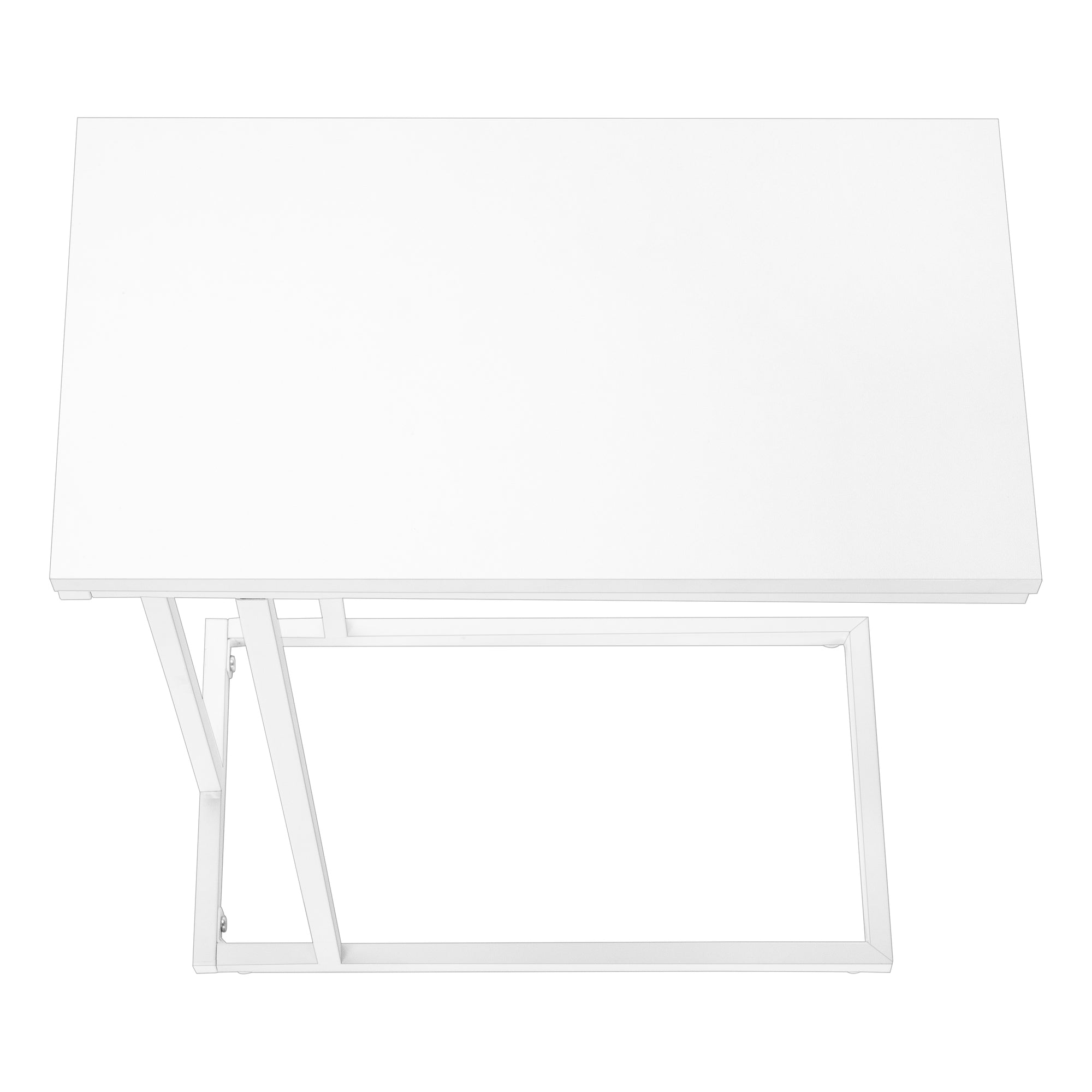 TABLE D'APPOINT - 25"H /BLANC / METAL BLANC ( Meuble Mtl ) 