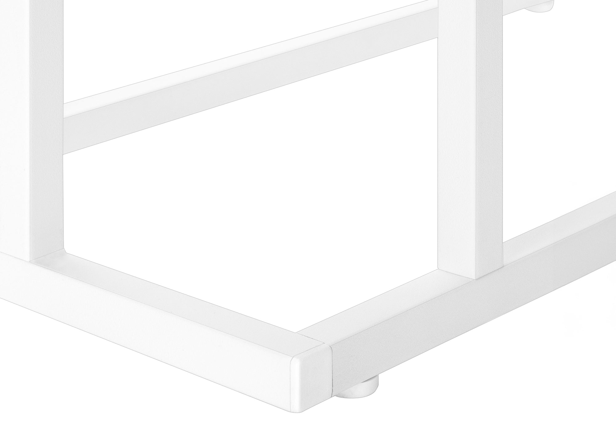 TABLE D'APPOINT - 25"H /BLANC / METAL BLANC ( Meuble Mtl ) 