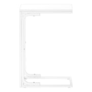 TABLE D'APPOINT - 25"H /BLANC / METAL BLANC ( Meuble Mtl ) 