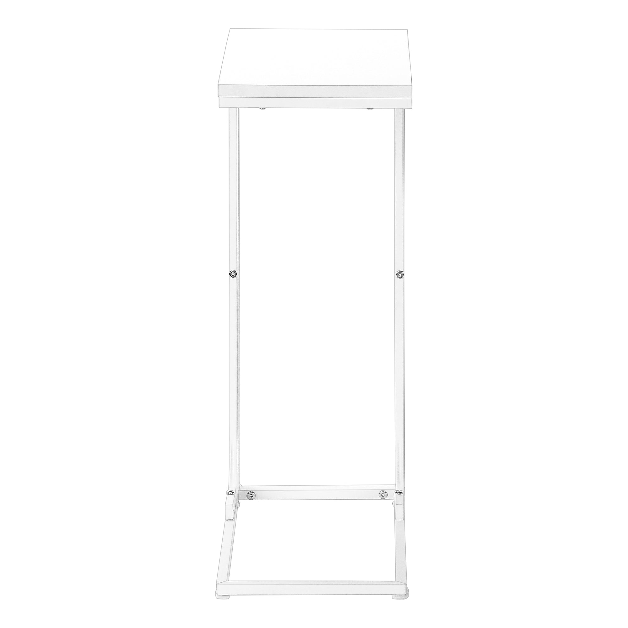 TABLE D'APPOINT - 25"H /BLANC / METAL BLANC ( Meuble Mtl ) 