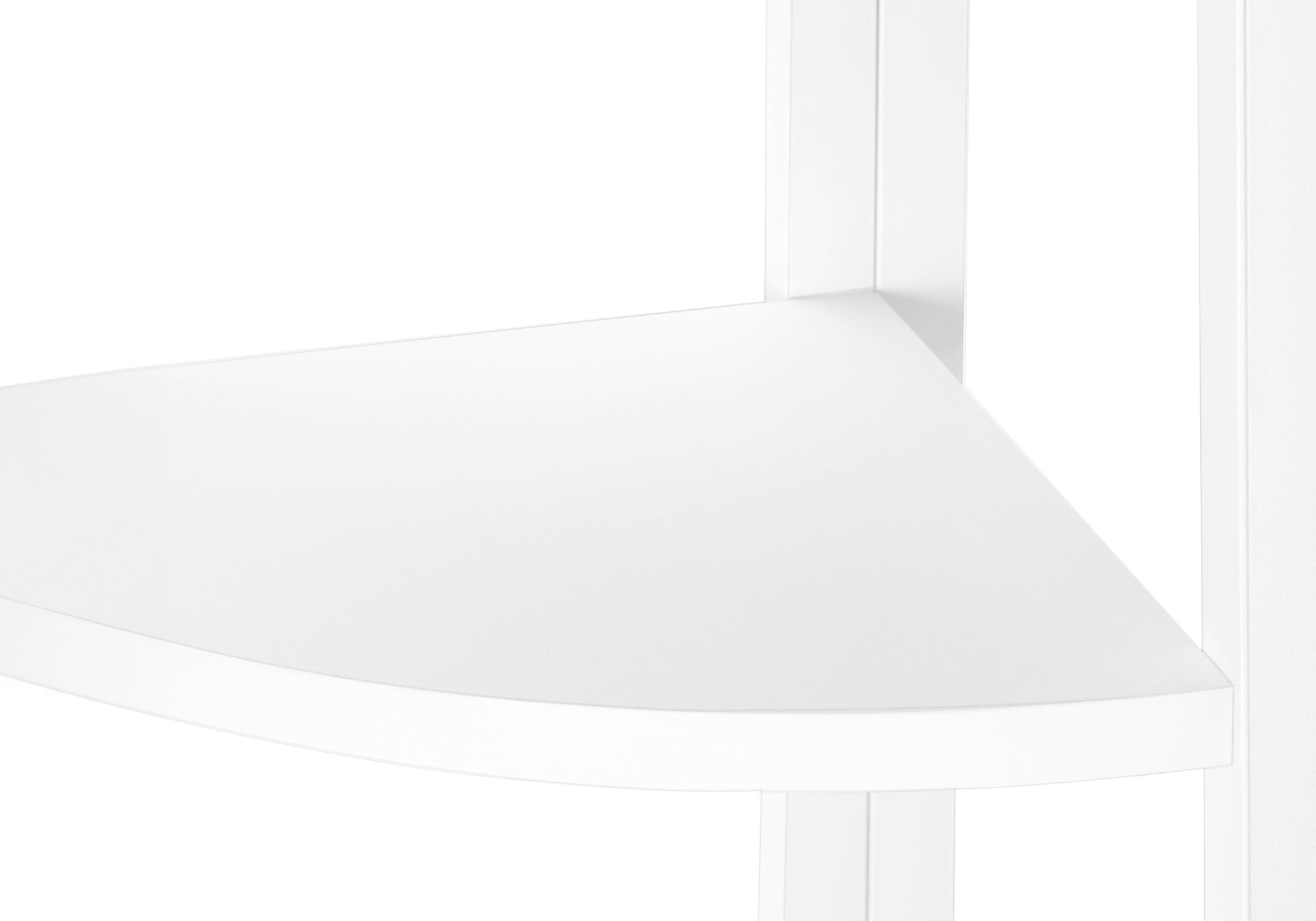 BIBLIOTHÈQUE - 60"H / BLANC / ÉTAGERE EN COIN MÉTAL BLANC ( Meuble Mtl )