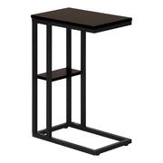 TABLE D'APPOINT - 25"H / ESPRESSO / METAL NOIR ( Meuble Mtl ) 