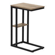 TABLE D'APPOINT - 25"H / TAUPE FONCE / METAL NOIR ( Meuble Mtl ) 