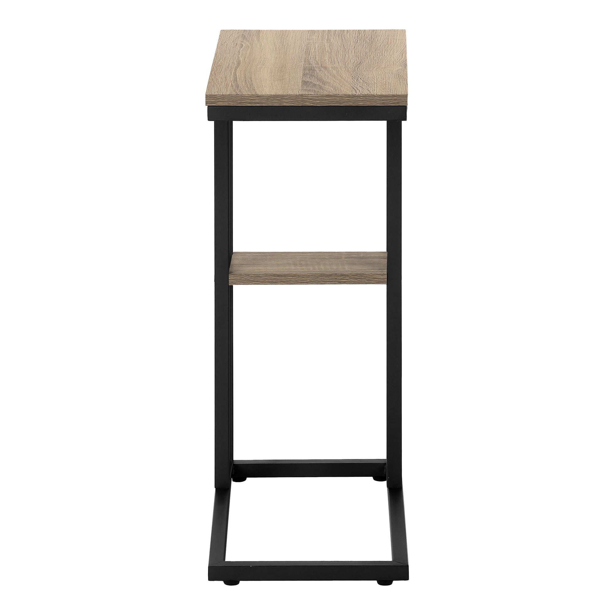 TABLE D'APPOINT - 25"H / TAUPE FONCE / METAL NOIR ( Meuble Mtl ) 