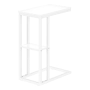 TABLE D'APPOINT - 25"H / BLANC / METAL BLANC ( Meuble Mtl ) 