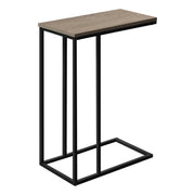 TABLE D'APPOINT - 25"H / TAUPE FONCE / METAL NOIR ( Meuble Mtl ) 