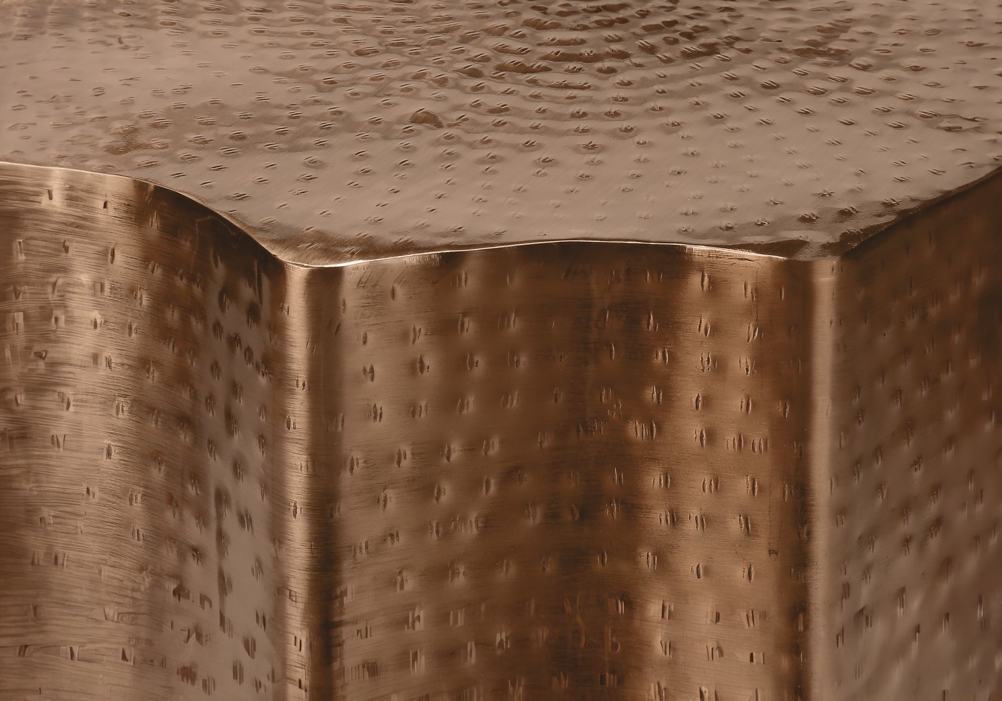 TABLE D'ACCENT - 22"H / TABLE D'EXTRÉMITÉ EN FER CUIVRE ANTIQUE