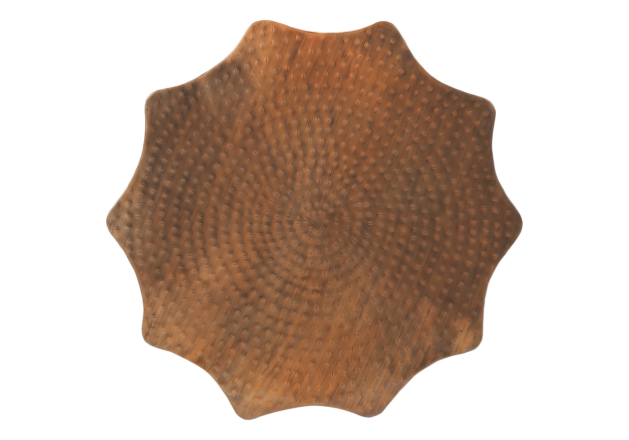 TABLE D'ACCENT - 22"H / TABLE D'EXTRÉMITÉ EN FER CUIVRE ANTIQUE