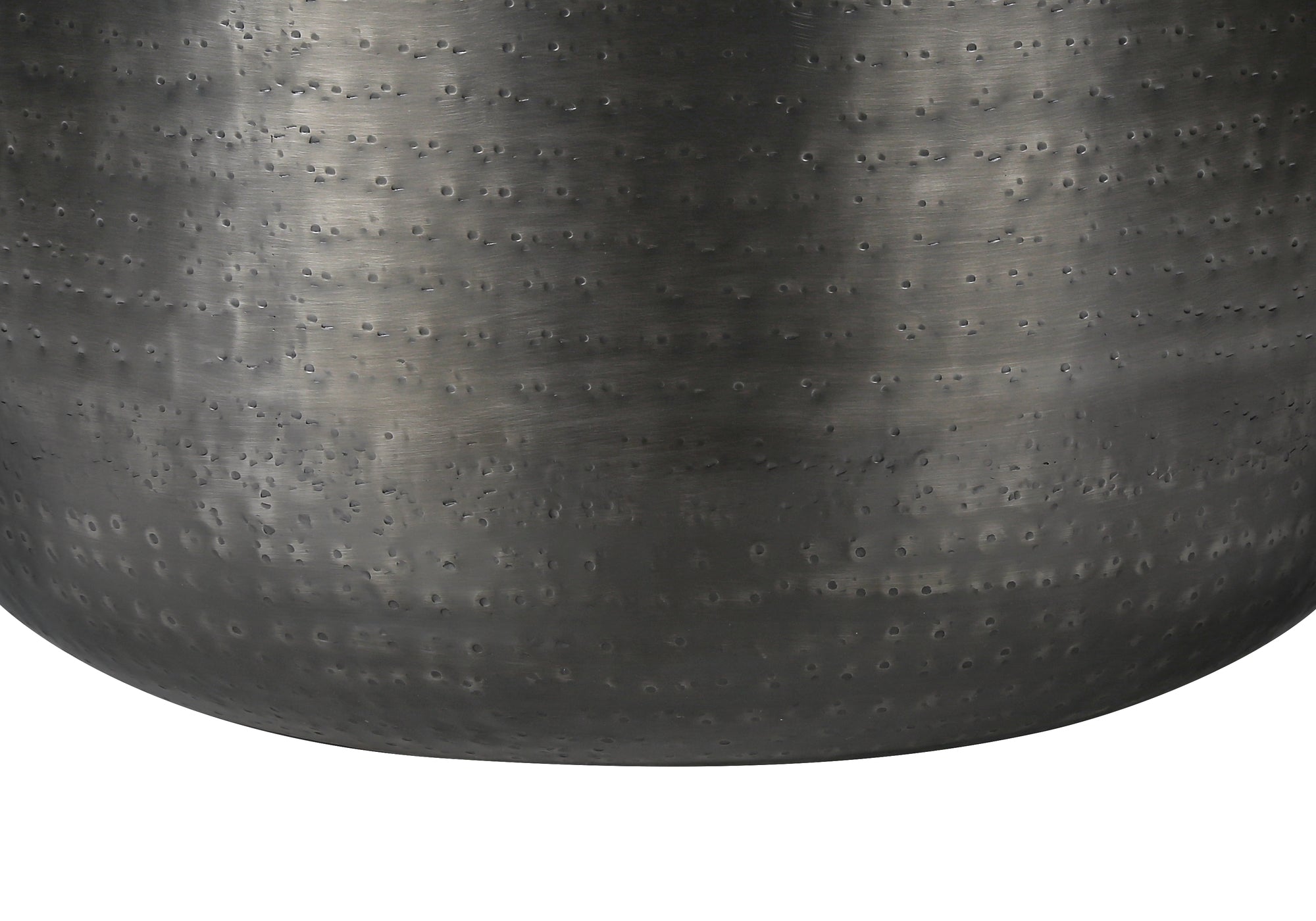 TABLE D'ACCENT - 22"H / TABLE DE BOUT EN FER GRIS ARGENT