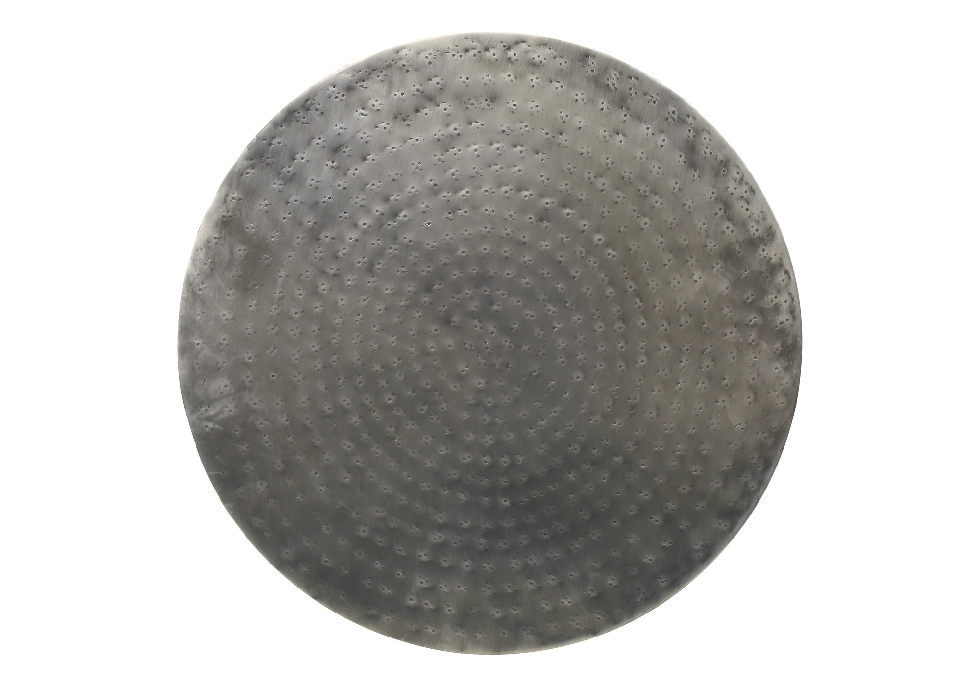 TABLE D'ACCENT - 22"H / TABLE DE BOUT EN FER GRIS ARGENT
