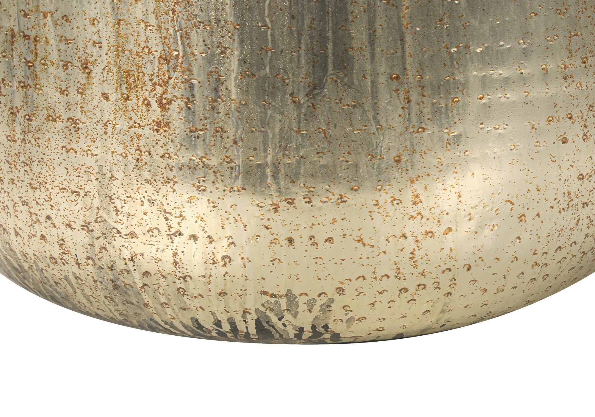 TABLE D'ACCENT - 22"H / BOUT DE TAMBOUR EN FER MÉTAL DORÉ ANTIQUE