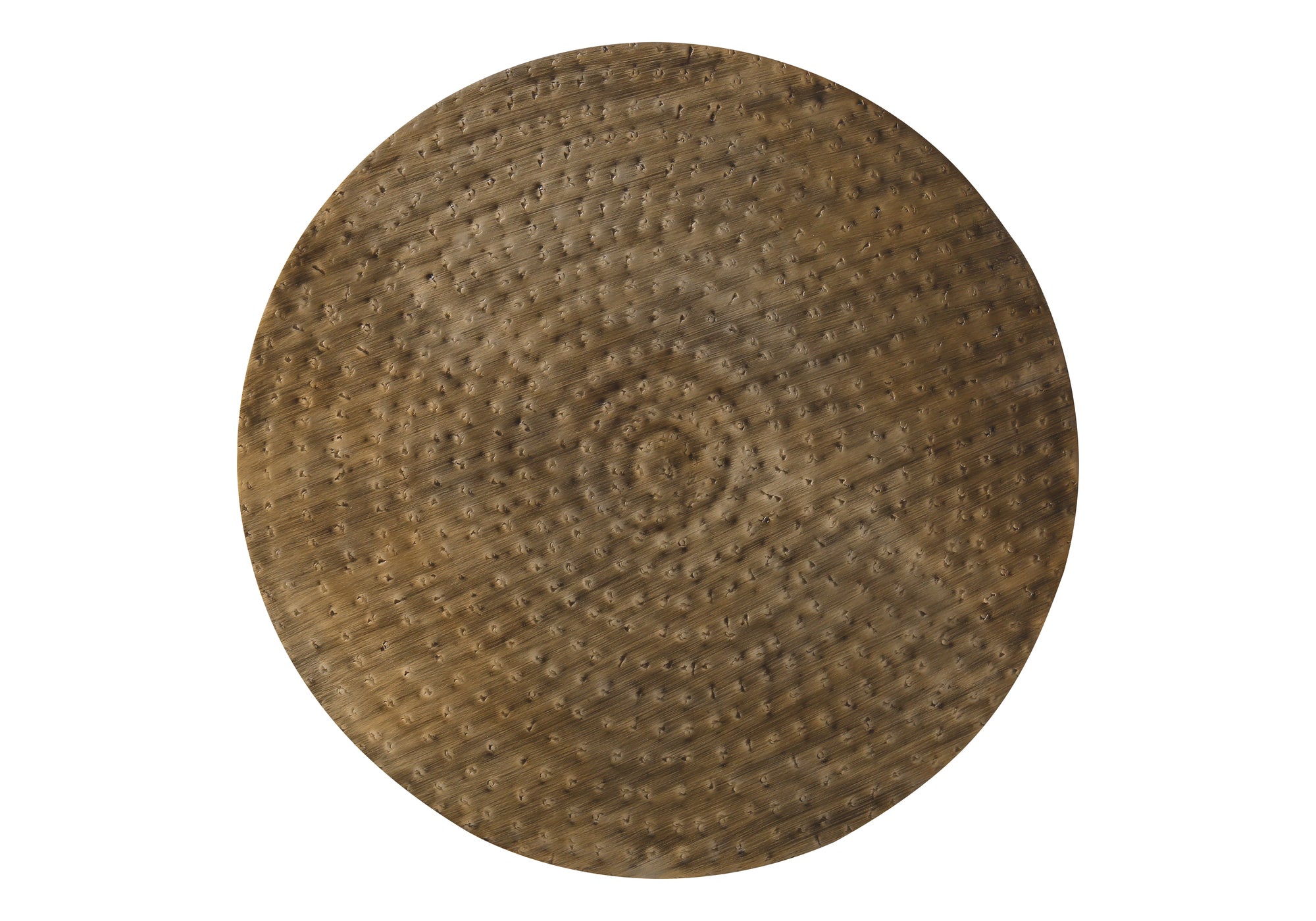TABLE D'ACCENT - 22"H / BOUT DE TAMBOUR EN MÉTAL FER CUIVRE