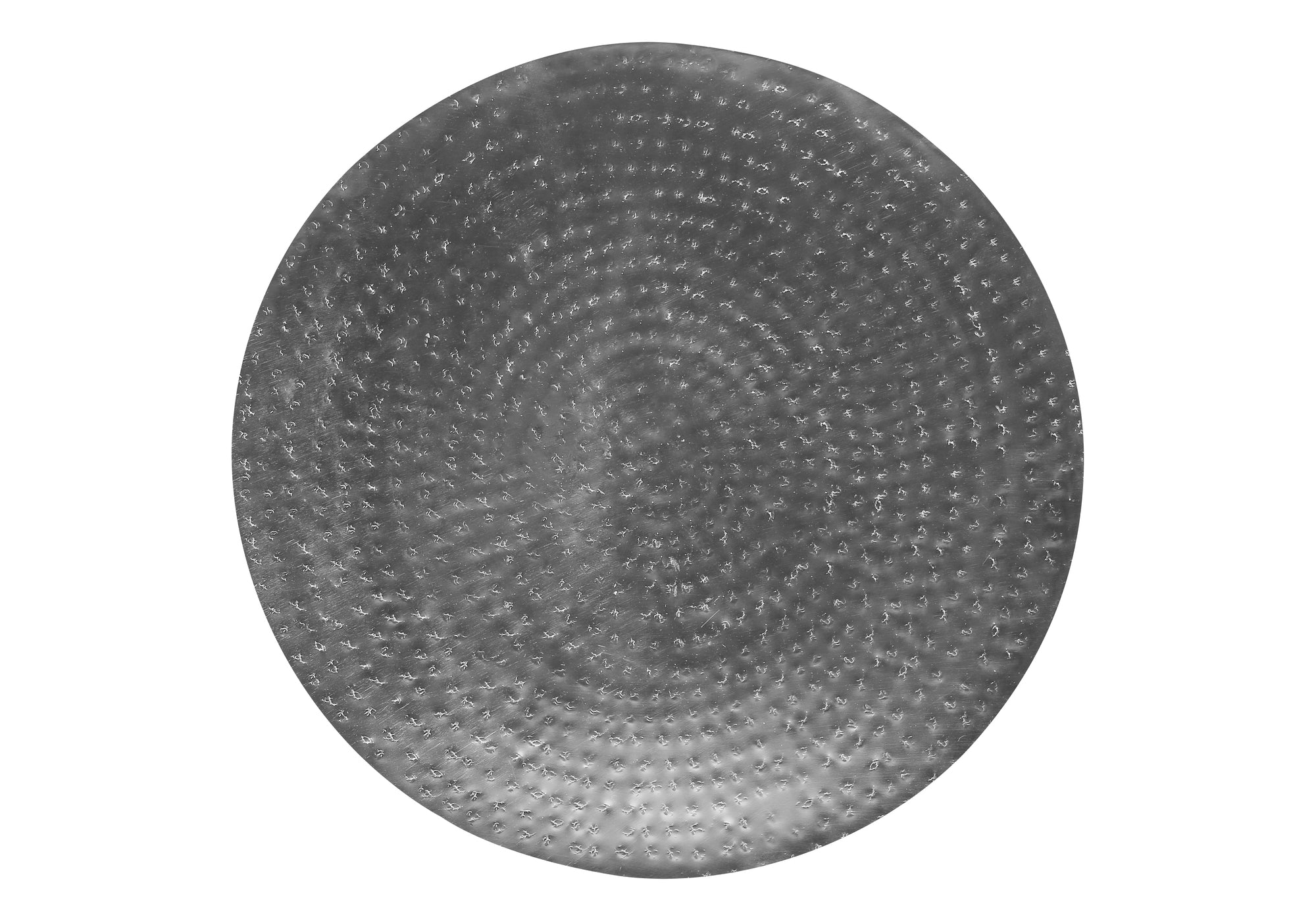 TABLE D'ACCENT - 22"H / BOUT DE TAMBOUR EN FER CHROMÉ