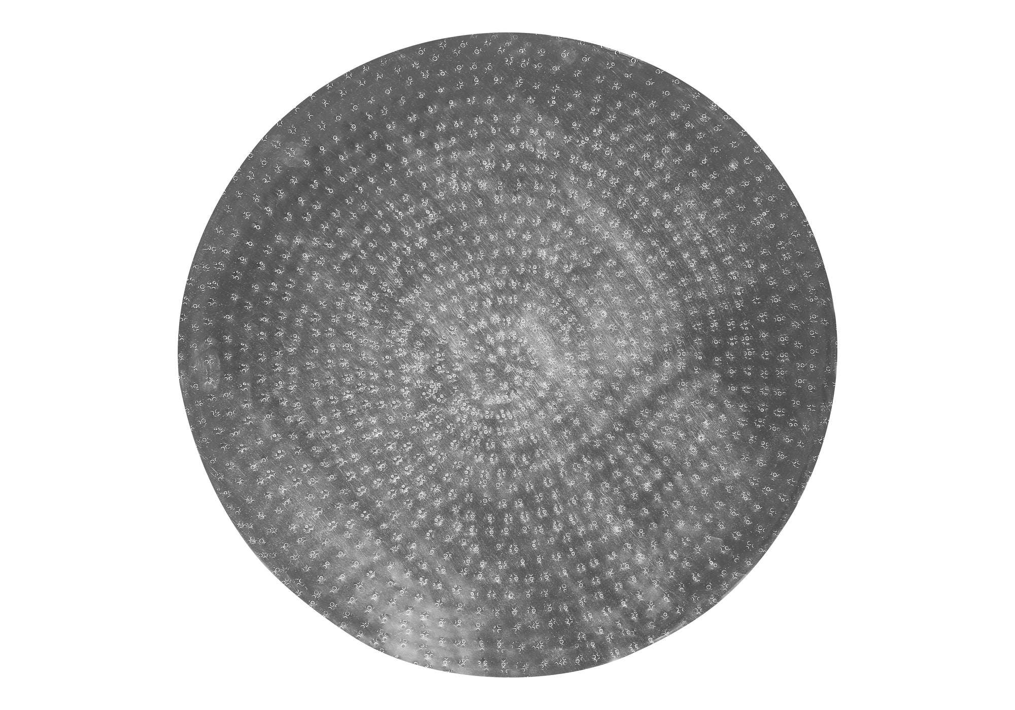 TABLE D'ACCENT - 22"H / BOUT DE TAMBOUR EN FER CHROMÉ