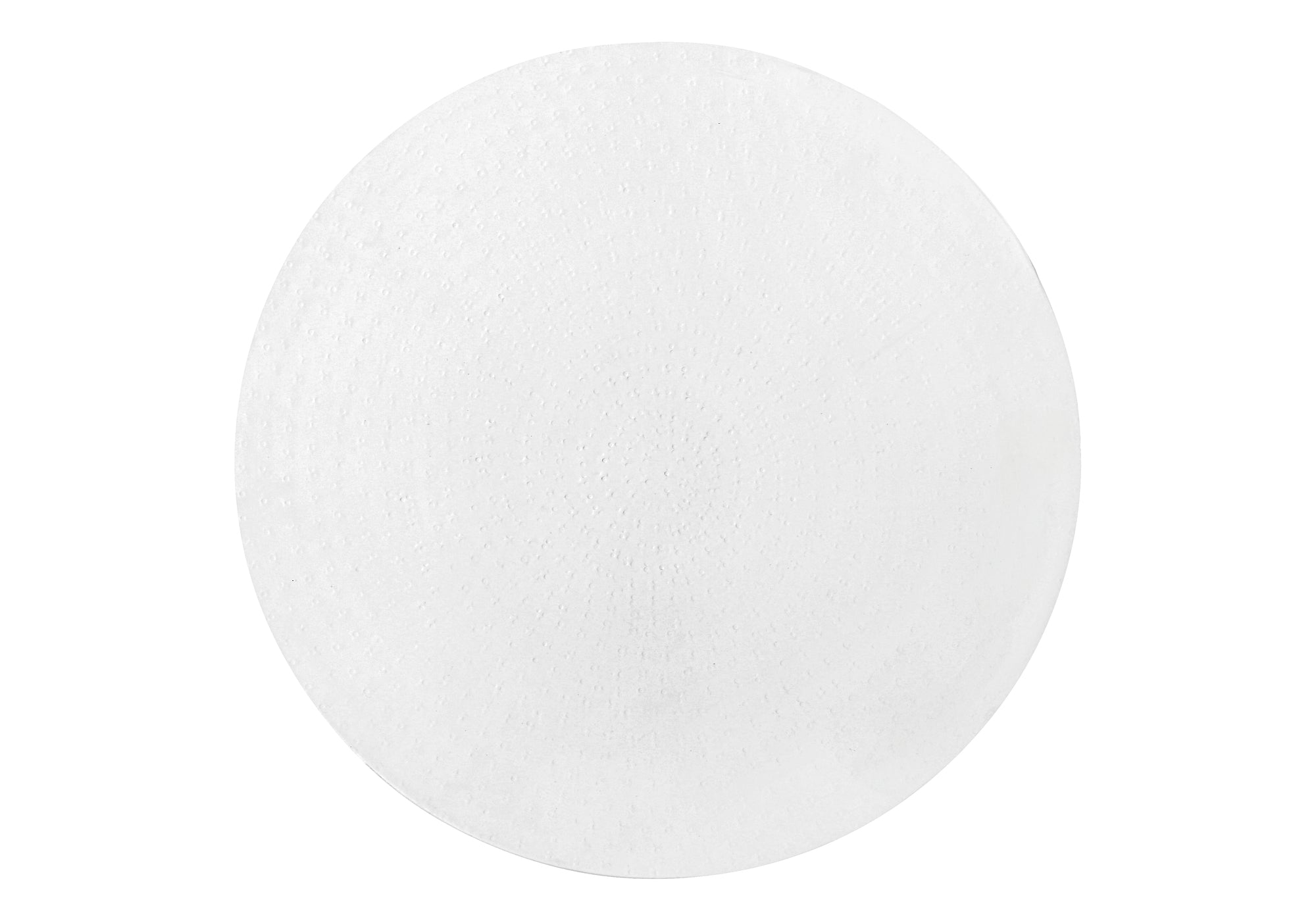 TABLE D'ACCENT - 22"H / BOUT DE TAMBOUR EN FER TEXTURÉ BLANC