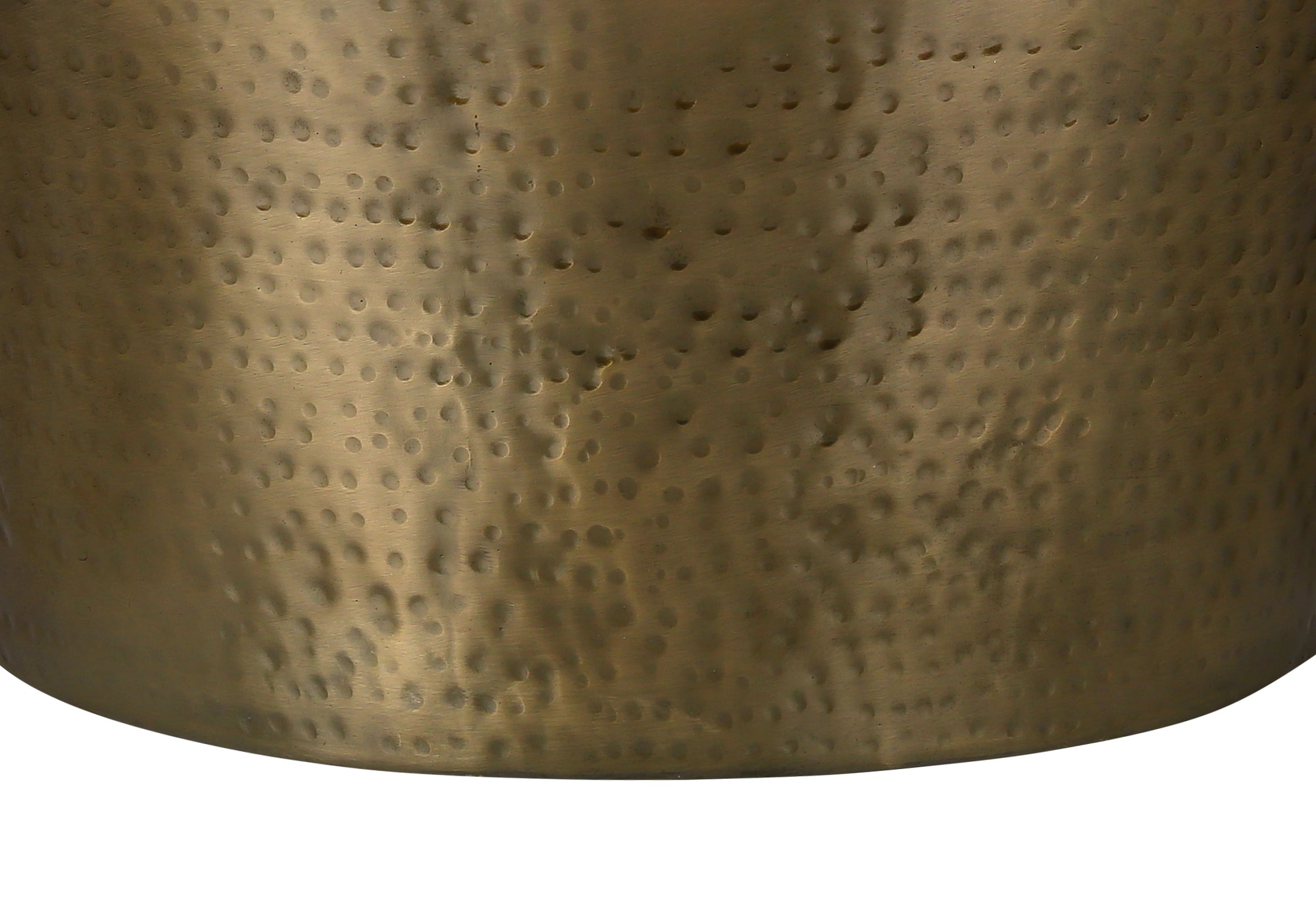 TABLE D'ACCENT - TABLE D'EXTRÉMITÉ DE TAMBOUR EN MÉTAL FER DORÉ 22"H