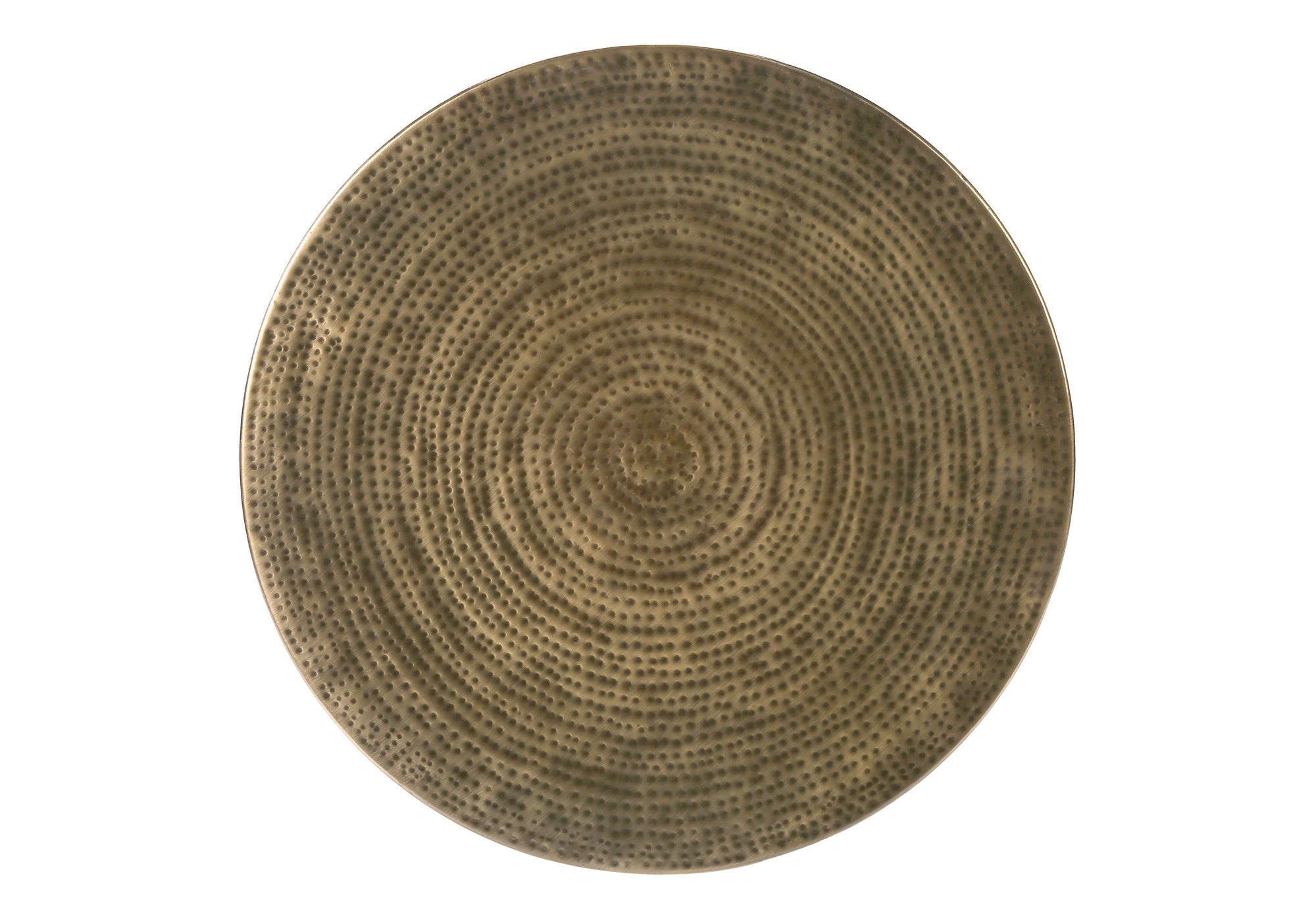 TABLE D'ACCENT - TABLE D'EXTRÉMITÉ DE TAMBOUR EN MÉTAL FER DORÉ 22"H