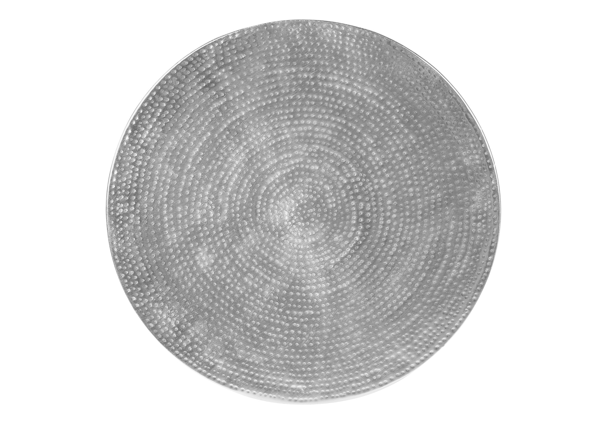 TABLE D'ACCENT - 22"H / TABLE DE BOUT DE TAMBOUR EN FER CHROMÉ