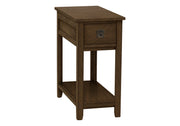 TABLE D'ACCENT - 24"H / TABLE DE BOUT EN PLACAGE ESPRESSO
