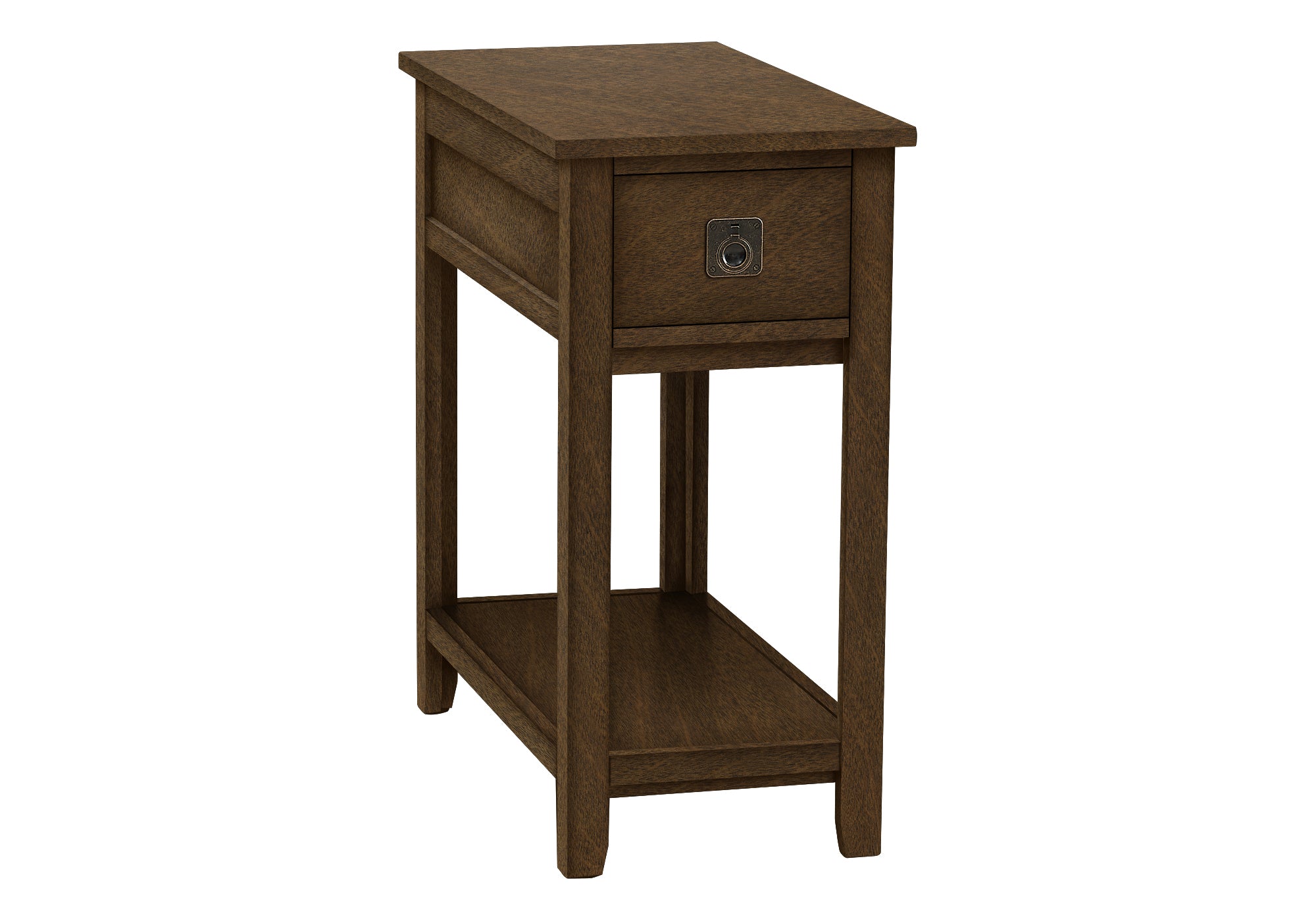 TABLE D'ACCENT - 24"H / TABLE DE BOUT EN PLACAGE ESPRESSO
