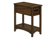 TABLE D'ACCENT - 24"H / TABLE DE BOUT PLACAGE NOYER BRUN