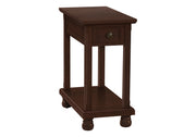 TABLE D'ACCENT - 24"H / TABLE DE BOUT EN PLACAGE ESPRESSO