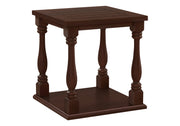 TABLE D'ACCENT - 25"H / TABLE DE BOUT EN PLACAGE ESPRESSO