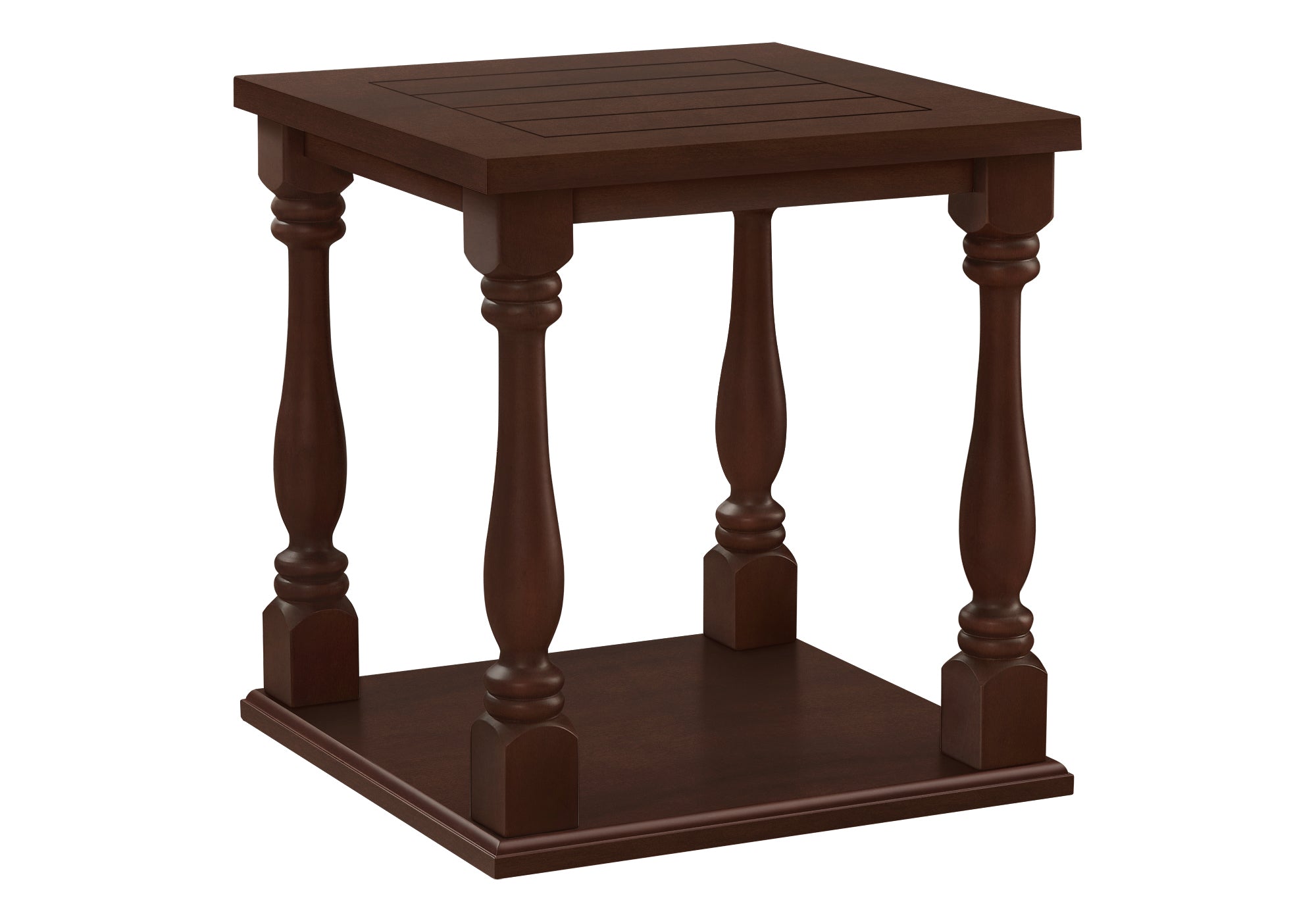 TABLE D'ACCENT - 25"H / TABLE DE BOUT EN PLACAGE ESPRESSO