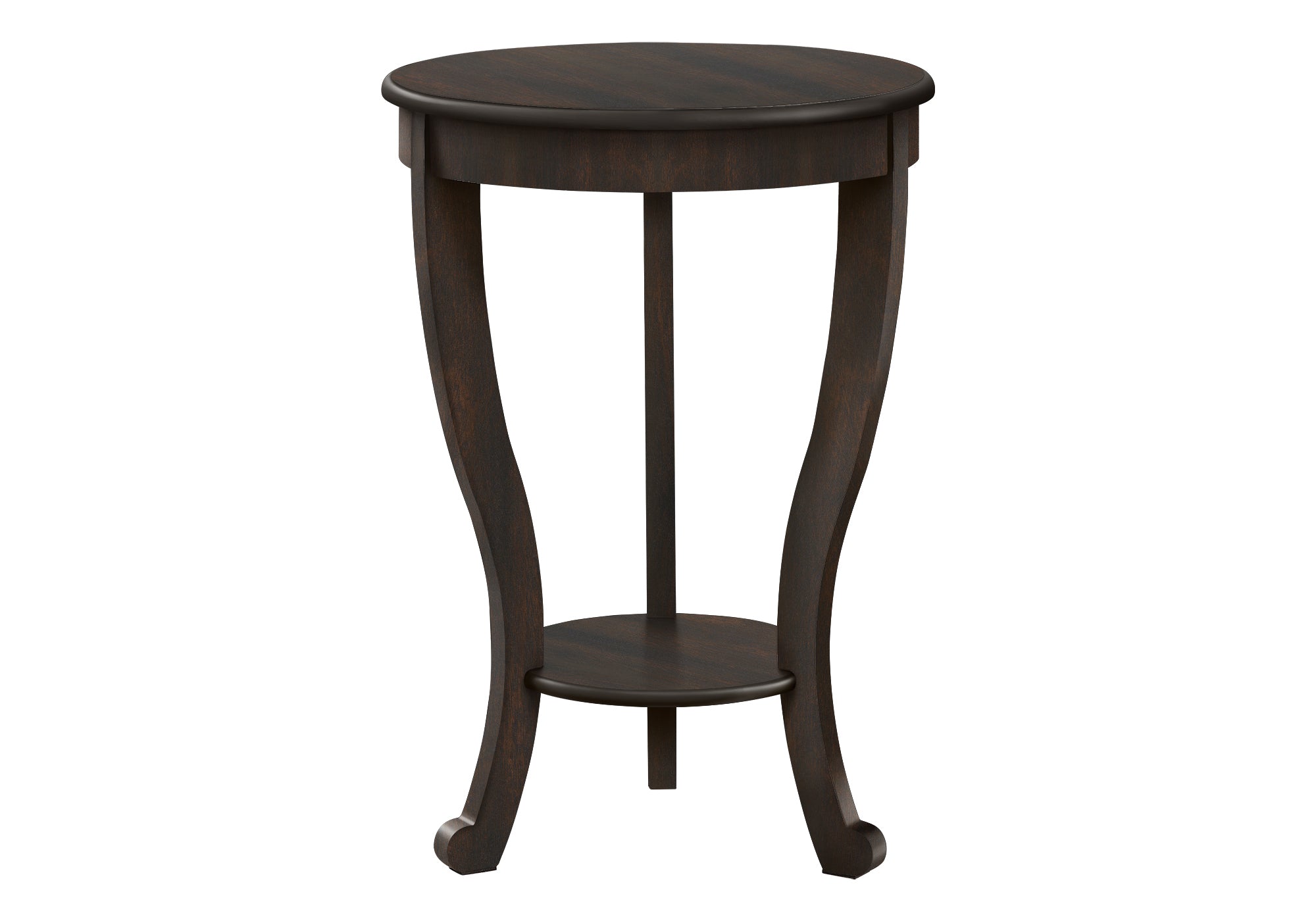 TABLE D'ACCENT - 24"H / TABLE DE BOUT PLACAGE NOYER FONCÉ