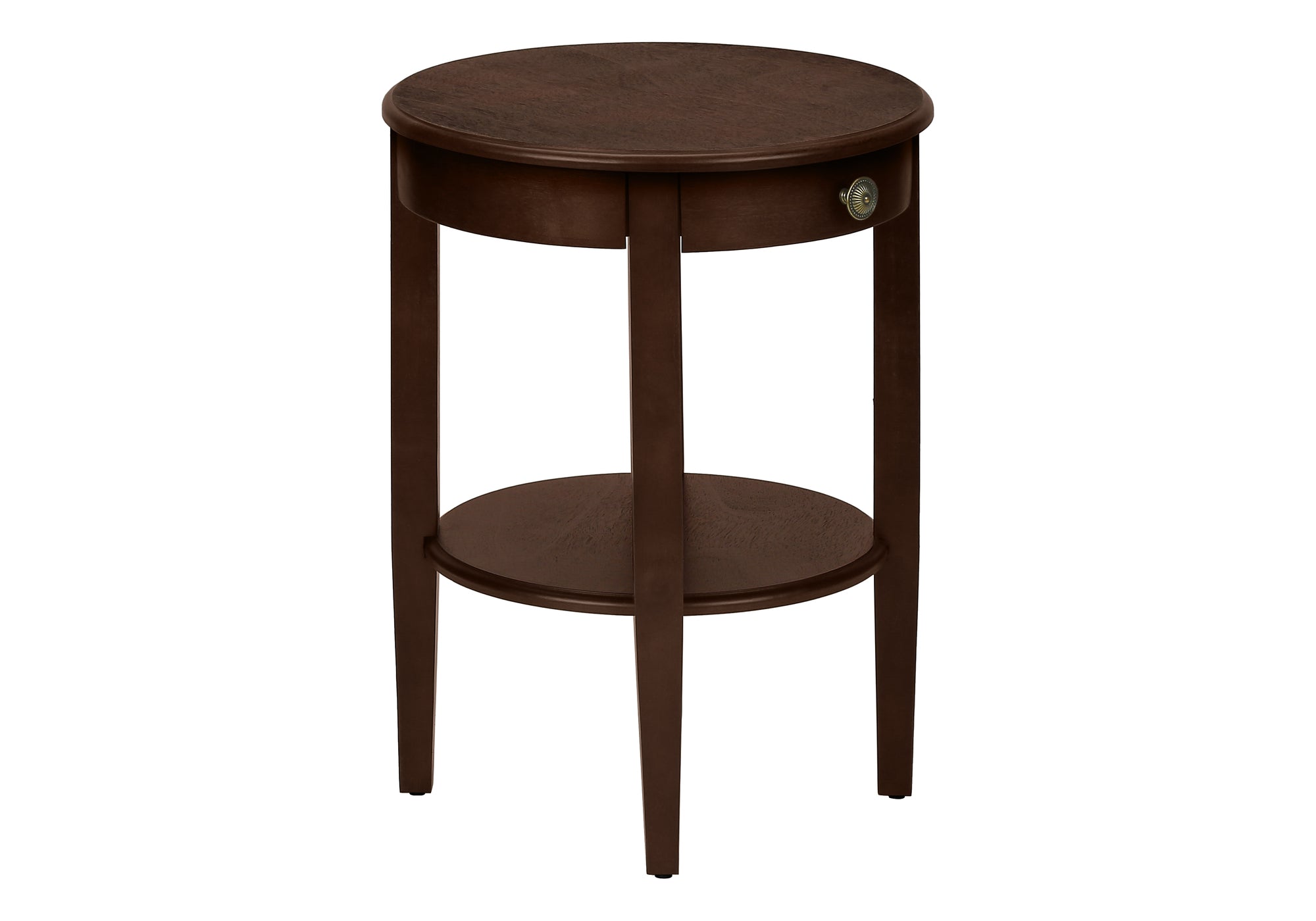 TABLE D'ACCENT - 23"H / TABLE DE BOUT EN PLACAGE ESPRESSO